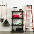 thumbnail image 5 of Gracious Living 4-Shelf Adjustable Medium-Duty Shelving Storage, Black (2 Pack), 5 of 9
