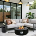 thumbnail image 4 of Afterglow Firepits All Terrafab External Gas Tank for Outdoor Use Round 50000Btu, Black, 4 of 6