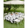 thumbnail image 4 of Outdoor Tablecloth with Umbrella Hole for Patio/Picnic/Party/Camping, Black Flamingos Waterproof Table Cloth Rectangle Table Cover Washable, Modern Art Elegant Pastoral (60"x 102"), 4 of 9
