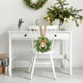 thumbnail image 4 of Guvpev 12 Pcs Mini Christmas Cabinet Wreaths 7.87 Inch with Ribbon, Farmhouse Wreath Decorations for Table Centerpiece, Chair Backs, Wall, Windows, Front Door Holiday Xmas Home Decor(Burlap Color), 4 of 7