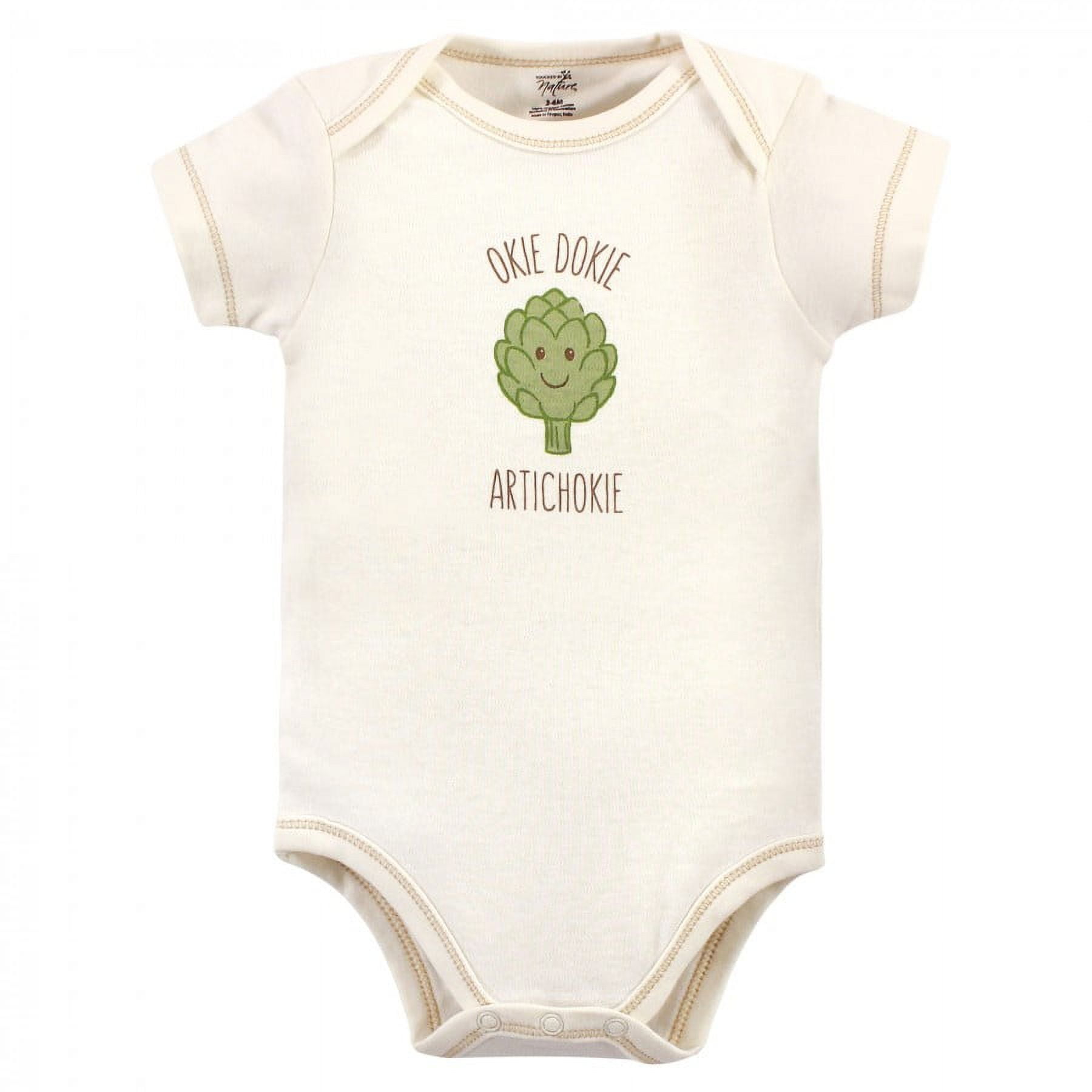 Touched by Nature Organic Cotton Bodysuits 5pk, Corn, 9-12 Months