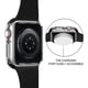 thumbnail image 4 of Hard PC Case with Tempered Glass Screen Protector Compatible with Apple Watch Series 6 SE Series 5 Series 4 44mm (Black/Silver), 4 of 5