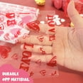 thumbnail image 5 of Wrapables Valentines Cellophane Treat Bags With Twist Ties for Candy, Cookies, Treats, Gifts and Party Favors (100pcs), Love Hearts, 5 of 6