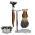 thumbnail image 4 of Kit de afeitado profesional para hombres, 4 piezas, maquinilla de afeitar manual tradicional, brocha de afeitar, cuenco de jabón y soporte para afeitado., 4 of 14