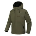 thumbnail image 5 of Fiaer,Womens Oversized Softshell Jackets with Pockets,Ladies Full Zip Waterproof Windbreaker Hooded Tops for Outdoor Activity Hiking Travel Army Green XXXL, 5 of 6