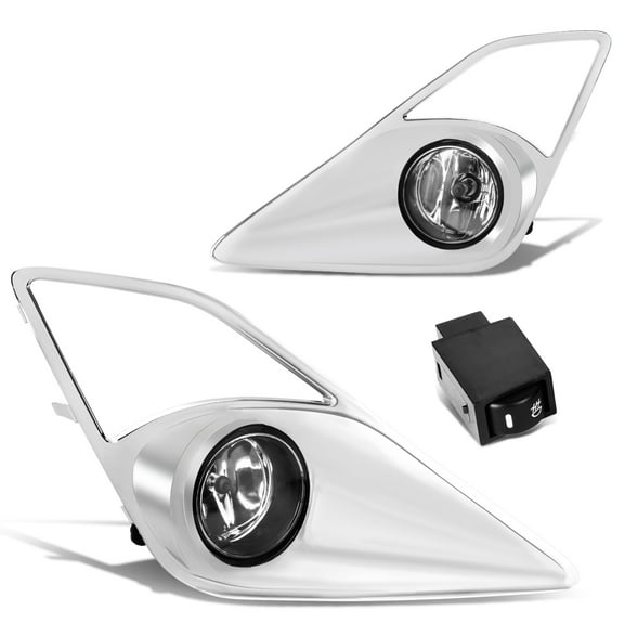 DNA Motoring FL-ZTL-222-CH For 2013 to 2016 Scion FRS GT86/FT86 Pair Front Bumper Driving Fog Light Lamp Switch Clear Lens 14 15