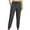Dark Gray, variant on Women's Plus Size 3XL Black Cargo Jogger Pants - Nylon Spandex Stretch, Multiple Pockets, Ankle Cuff, Relaxed Fit for Casual Active Wear