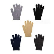 Cold Weather Case of 48 Glove Pairs - Unisex Bulk Winter Gloves in 5 Assorted Colors