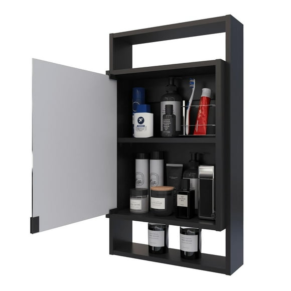 Gabinete De Baño Dakota Wengue Negro 43x75cm MDP