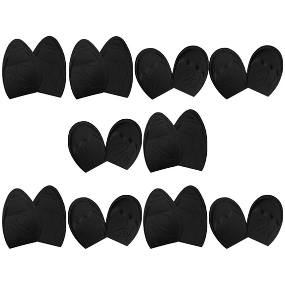 Luxshiny Black Sponge Toe Inserts for High Heel Shoes, Heel Slippage Prevention, , 10 Pairs Pack