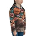 thumbnail image 5 of Pofeuu Flower Crown Cat Print Teenage Zipper Hoodie Sweatshirts Hooded Casual Jackets With Pocket For Boys Girls-Small, 5 of 6