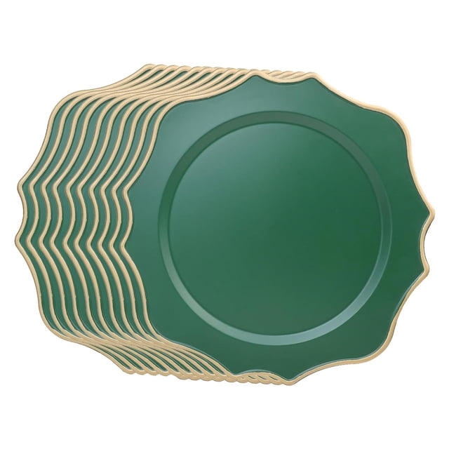 10 platos para servir, platos ligeros, platos de cocina, platos de cena para eventos Verde