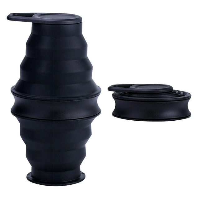 Botella De Agua Deportiva Plegable Y Delgada | Vaso De Agua Portátil De Silicona Para Viajes | Dispositivo Portátil Para Agua Para Ciclismo Y Fitness Al Aire Libre | Diseño Enrollable A Prueba De Fu