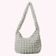 thumbnail image 3 of Bolso Mujer Color Caramelo Nylon Plisado Burbujas para Oficina Viaje Verde, 3 of 3