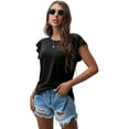 thumbnail image 5 of Anyjoin Women's Summer Tunic Tops Ruffle Short Sleeve Casual Shirts, 5 of 6