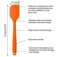 thumbnail image 2 of Unique Bargains Kitchen Cooking Silicone Spatula Heat Resistant Turner Jar Scraper Cooking Baking Utensils Orange, 2 of 6