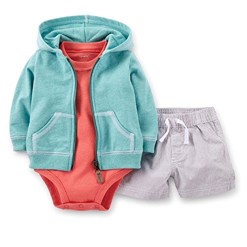 Carter's Baby Boys' 3 Piece Short Set - Turquoise Crab - 3 Months -  Walmart.com