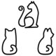 thumbnail image 1 of 3 piezas de arte de pared de metal con diseño de gatos, letrero de alambre para decoración de pared para cocina, restaurante, tienda, accesorios de decoración, negro, negro, 1 of 5