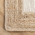 thumbnail image 4 of 2.6x7 Ft White Jute Area Rug, Hand-Woven, Reversible, Farmhouse Boho Style, Durable & Pet-Friendly Rug for Living Room, Dining Room, and Bedroom, 4 of 5