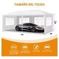 thumbnail image 2 of Toldo Carpa Gazebo Pergola Blanco 6x3 M Orfeld ZYP1SS 6x3 para Jardin Fiesta Negocios, 2 of 6