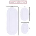 thumbnail image 5 of Home Weavers Hampton Crochet Bath Mat 100% Cotton Reversible Bathroom Rug Set Machine Washable Bathroom Rug-17"x24", Bath Rug- 21"x34", Runner- 21"x54", White Color 3 Piece Bath Rug set, 5 of 5
