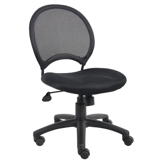 Boss Office Products Chaise de Bureau de Travail en Tissu à Dossier en Maille, Noire