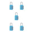 thumbnail image 1 of Langgg 3 Digit Combination Password Lock Alloy Cabinet Travel Luggage Padlock blue 5Set, 1 of 6