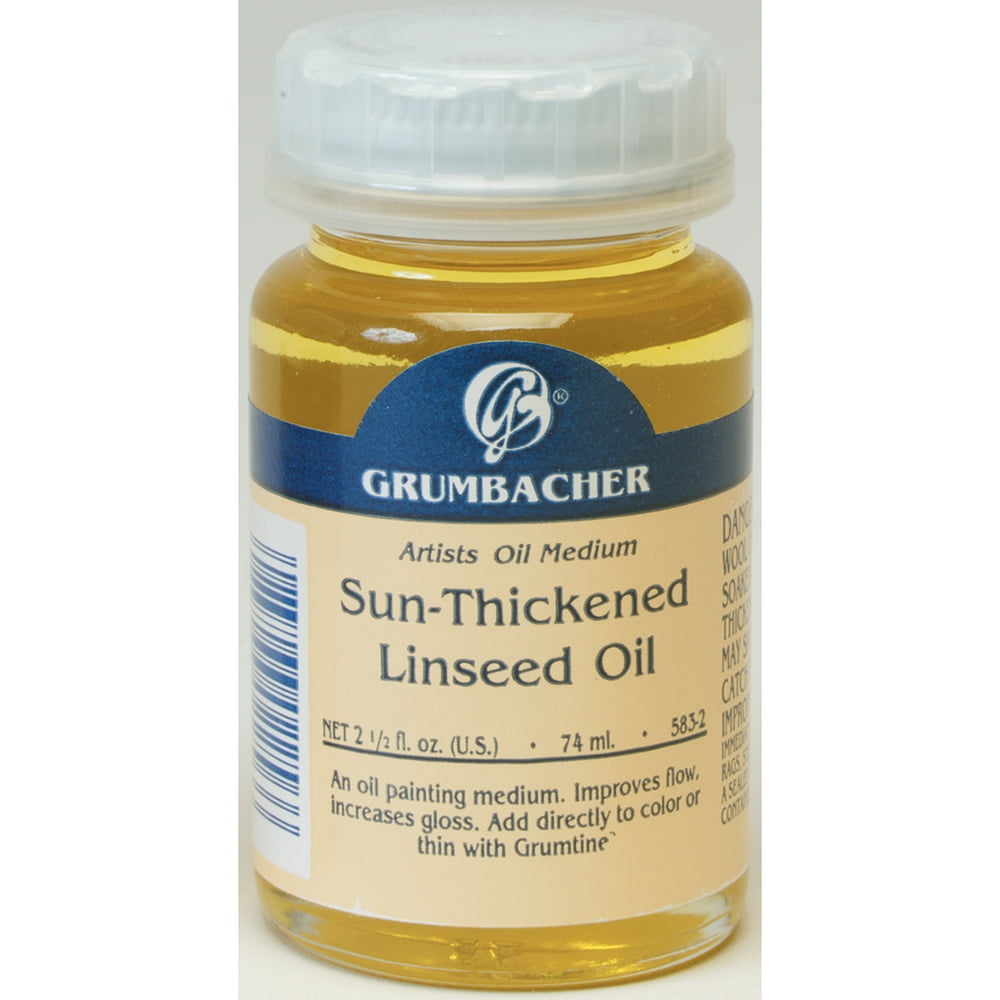 Grumbacher SunThickened Linseed Oil, 2.5 oz.