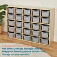 thumbnail image 5 of ECR4Kids Scoop Front Plastic Storage Bins, Multipurpose Organization, Light Grey, 25-Piece, 5 of 9
