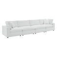 thumbnail image 3 of Modway Commix Down Filled Overstuffed Vegan Leather 4-Seater Sofa in White, 3 of 10