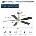 thumbnail image 2 of Topcobe Modern 52" Led Ceiling Fan with 110V 6 Speed Wind 5 Blades Remote Control Reversible DC Motor with Light, Farmhouse Ceiling Fan for Living Room, 2 of 4