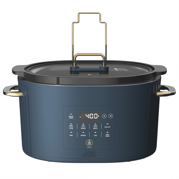Thyme & Table 6QT Programmable Slow Cooker, Atlantic Blue