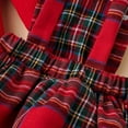 thumbnail image 7 of Baby Girl Christmas Clothes Plaid Outfits Long Sleeve Romper Overall Skirt Dress Cute Newborn Outfit Festive Wear五点描述：, 7 of 7
