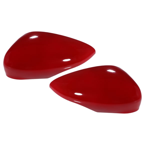 Unique Bargains 1 par de cubiertas para espejo retrovisor de puerta lateral izquierda y derecha para Ford Fiesta MK7 2008-2017, color rojo brillante