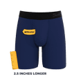 thumbnail image 3 of The Big Blue - Shinesty Navy Ball Hammock Boxer - Long Leg  Medium, 3 of 5