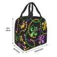 thumbnail image 3 of Honeii Mardi Gras6 Print Lunch Bag Women, Lunch Box Lunch Bag for Women Adult Men, Small Leakproof Cute Lunch Tote Large Capacity Reusable, 3 of 8