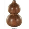 thumbnail image 3 of DecMode 11" Bubble Brown Wood Vase with Natural Wood Grains, 3 of 9