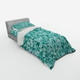 thumbnail image 2 of Ambesonne Geometric Bedding Set 3 Pcs, Triangle Mosaic Shape, Twin XL, Teal Green, 2 of 2