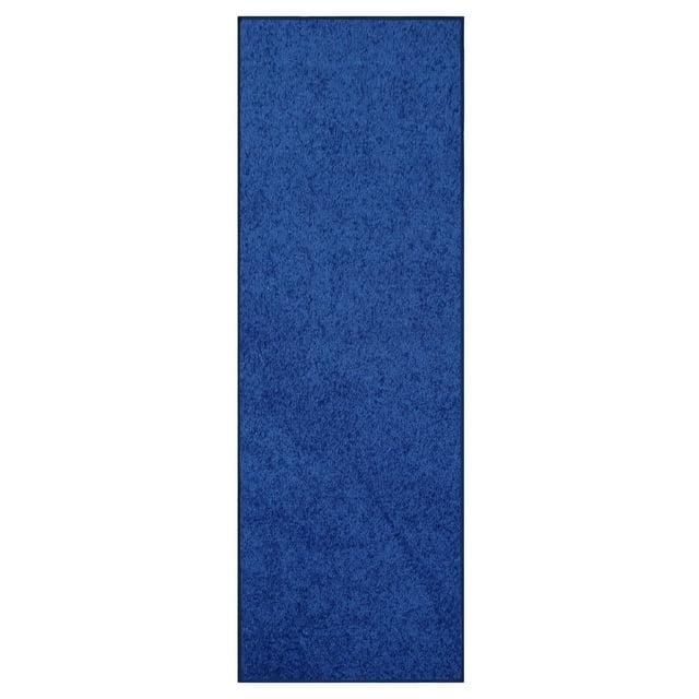 Furnish My Place Neon Blue 2' x 30' Solid Color Rug Runner, Made In Usa, Living Room, Indoor