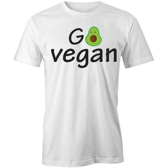 Go Vegan T-Shirt | Cute Vegetarian White Tee Gift