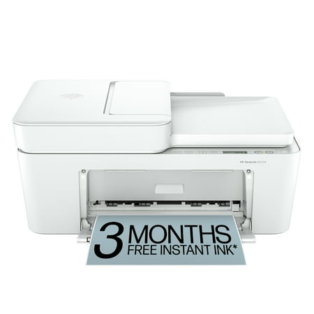 HP DeskJet 4252e Wireless All-in-One Color Inkjet Printer (White), Scanner, Copier, 3 months Free Instant Ink