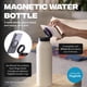 thumbnail image 2 of Insulated Water Bottle - Compatible MagSafe Water Bottle w/Phone Holder - Stainless Steel School Water Bottle w/Magnetic Phone Mount for Kids & Adult-Hot 12H, Cold 24H 360° Rotate - Ivory 24oz, 2 of 5