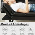 thumbnail image 4 of Futon Sofa Bed - Sleeper Convertible Futon Couch, Memory Foam Couch Convertible Loveseat for Living Room, 4 of 5