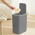 thumbnail image 4 of Blukids 8L Bathroom Trash Can with Lid, Bathroom Trash Bin Clearance with Press Lid, Small Trash Can/Slim Garbage Cans/Waste Basket for Bathroom,Kitchen,Office,Bedroom(Gray), 4 of 6
