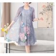 thumbnail image 1 of Summer Cotton Linen 2 Piece Set Dress Cardigan Women Party Midi Dresses Elegant Vintage Robe FemmeXL 45-55kg Gao Jinjia LED, 1 of 2