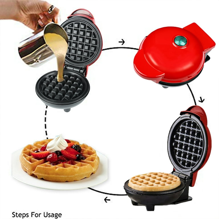 Christmas Holiday Waffle Maker w 6 Edible Food Markers- Make X-Mas  Breakfast Fun w Delicious Decorated Pancakes or Waffles- Electric Nonstick  Waffler