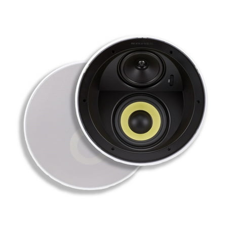Monoprice 3 Way In-Ceiling Speakers - 6.5 Inches (Pair) With Concentric Mid/Highs, Aramid Fiber Cone Driver & Titanium Silk Dome Tweeters - Caliber