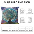 thumbnail image 5 of Shiartex  Mandala Throw Pillow Cushion Cover, Tree of Life Floral Style Mandala Calm Artwork Peace Design Natural Scenery, Decorative Square Accent Pillow Case, Multi-Size, Purple Blue, 5 of 5