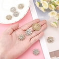 thumbnail image 6 of 2 Colors 8PCS Rhinestone Shank Buttons Crystal Flower Embellishments Sew on Clothing Buttons Clothes, 6 of 8