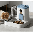 thumbnail image 3 of 2-in-1 Automatic Pet Feeder & Water Dispenser 2L Food 1L Water Large Capacity Gravity Self Feeding Bowl Anti-Overflow Siphon Waterer Easy to Clean for Dogs & Cats Indoor Outdoor Use, 3 of 6